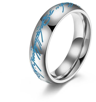 Sumpgle Glow In The Dark Titanstahl Magic Ring Unisex Design Trendiges Accessoire Langlebiger Modeschmuck für Männer und Frauen