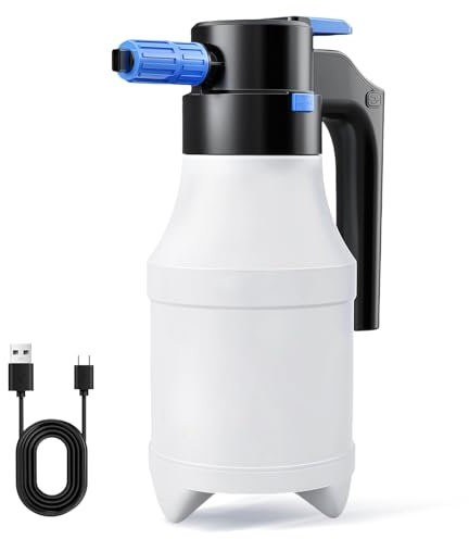 Electric Car Foam Sprayer, 1.5L Snow Foam Pump Sprayer Battery Multifunctional Auto Wash Spray Bottle with USB Rechargeable, Electric Powerful Pump Spray Bottle for Car Cleaning, Garden Watering