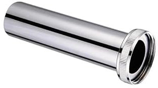1 tubo flessibile di scarico for lavabo in acciaio inossidabile cromato, lunghezza 12,5/15/30 cm, for lavandino del bagno da 1-1/4'(30CM)