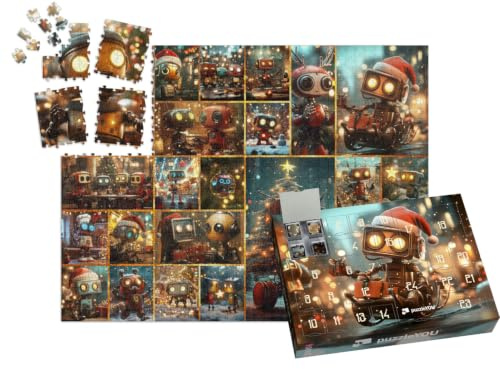 puzzleYOU: Puzzle-Adventskalender | „SiFi-Xmas: KI-Roboter Weihnachten 2125“