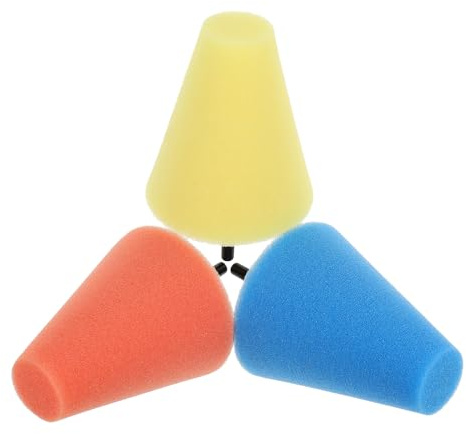 BELLIFFY 3 Stück Auto Rad Polierpads Polierscheiben für Bohrmaschine Wiederverwendbar Geformt Geeignet für Enge Bereiche und Felgenpflege Auto Politur und Versiegelung