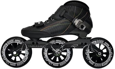Damen-Inlineskates mit weichem Schuh, 90-mm-Elite-Speed-Rollen, Carbonfaser-Konstruktion, Memory-Schaum-Futter, inklusive Bremse, perfekt für Anfänger und Fitness-Skater