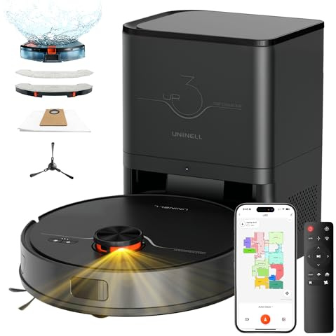 Robot Vacuum Cleaner with mop,7000Pa Self-Empty Station Robot vacuum