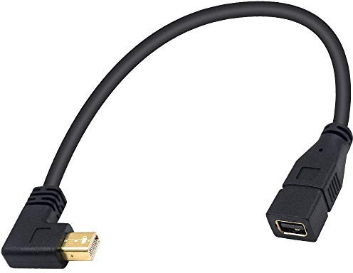 Duttek 12 Inch Mini DisplayPort Cable, Right Angled, Supports 4K Resolution, Compatible with iMac & LED Cinema Display