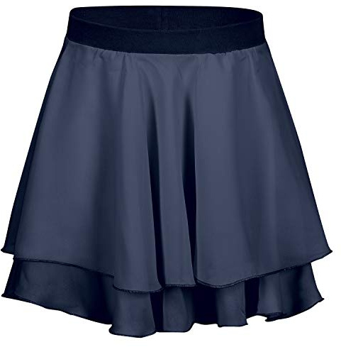 tanzmuster ® Ballettrock Mädchen - Elli - Gr. 92-170 - aus Chiffon zum Reinschlüpfen - Röckchen fürs Kinder Ballett