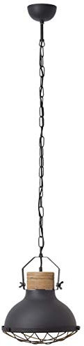 Brilliant Lampe Emma Pendelleuchte 33cm schwarz korund | 1x A60, E27, 40W, g.f. Normallampen n. ent. | Die Kette ist kürzbar | Für LED-Leuchtmittel geeignet