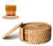 Ulable Set of 6 Rattan Weave Cup Mat Hand-Made Crafts Rattan Coasters Coasters for Drinks Home Decoration Holder for Kitchen Table Drinks (4 * 4 in)