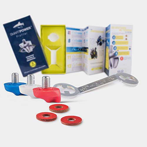 SMART POWER Unisex Prf8ap Set Premium 12 Stück Profiler Kunststoffkrallen, Blau/Weiß/Rot