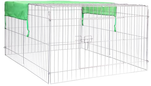 Recinto Jaula para Animales pequeños 122x95x58 cm con protección Solar, Corral para Mascotas