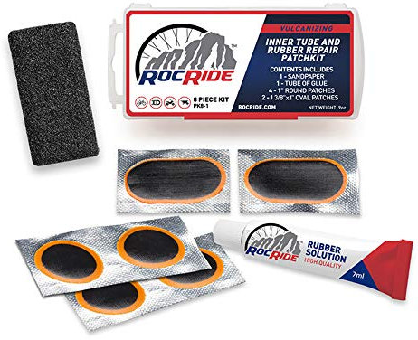 RocRide 8 PC Bike Inner Tube Patch Kit. Bicycle Tire Repair Kit. (5)
