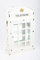 point home Design-Wandschrank Telephone, Regal aus Holz/Glas, Lifestyle-Möbel im Retrolook, Weiss, 65cm