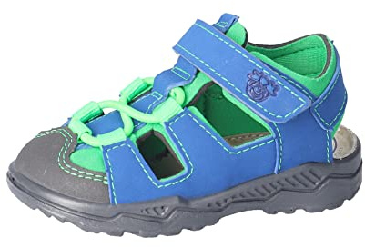 PEPINO Ricosta Jungen Sandalen Gery,Kinderschuhe,WMS:Mittel,waschbar,Kinderschuhe,Sommerschuhe,Freizeitschuhe,Azur/Neongreen (150),24 EU