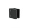 Sellon24® Support en verre rectangulaire en Zamak - Pince en verre zinc RAL 9005 - Noir - 45 x 45 mm (noir 10,76 mm)