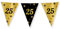 PD-Party - Geburtstag Girlande für 25. Geburtstag - Wimpelkette - Deko Geburtstag - Jubiläum - Schwarz Gold Deko - Party Deko - 25. Geburtstag Junge & Mädchen - Geburtstags Deko - 1000 x 30 cm
