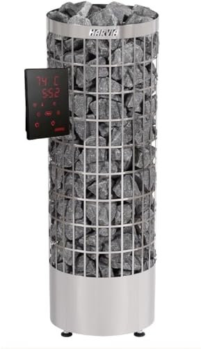 HARVIA Cilindro PC70XE - Estufa de sauna con control (6,8 kW, sin piedras)