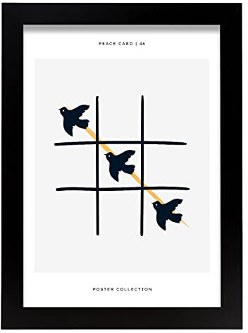 Nacnic Abstrakt Pop Art Poster Paz Tic TAC Toe Moderne künstlerische Illustrationen für die Innendekoration.