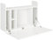 HOMCOM Wandtisch klappbar Wandklapptisch Schreibtisch mit Regalen großer Stauraum Computertisch Bürotisch Esstisch Modernes Design Spanplatte Weiß 77 x 20 x 51 cm