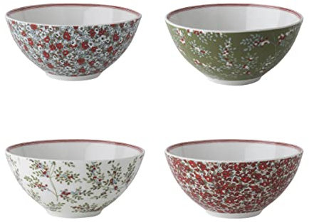 Laura Ashley Stockbridge Collectables Geschenkset 4 Schalen 13 cm Porzellan