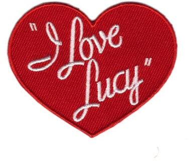 Titan One Europe - I Love Lucy Heart Rockabilly Bestickter Aufnäher (Thermoadhäsiv)