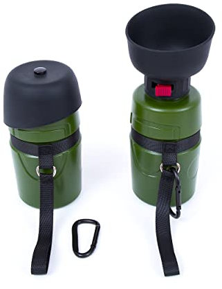 Gourde Portable pour Chien PETMAZED 600ml avec gamelle rétractable Accessoire de Voyage et Promenade pour Chiot Distributeur d’ Eau Pliable avec réservoir pour Votre Animal de Compagnie