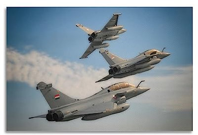 KAIMI Luftfahrt-Poster für Rafale-Angriffsflugzeuge, dekoratives Gemälde, Leinwand-Wandposter und Kunstdruck, modernes Familienschlafzimmer-Dekor-Poster, 50 x 75 cm