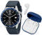 Harry Lime Series 27 Navy Silicone Strap Smart Watch With Blue True Wireless Earphone In Charging Case
