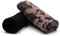 VmG-Store Jerseystoff Set farblich abgestimmt Design + Uni je 0,5mx1,5m 95% Baumwollstoff 5% Elasthan Tex Standard 100 (Blumen Anthr. Meliert + Schwarz Set11)