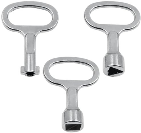 JTKREW 3 Piezas Llave Triangular Contadores Llaves Triangulares Llave Utilidad Llave de Medidor de Gas Llave Caja Elevación Llave Contador Agua Llave Inglesa para Puerta de Ascensor y Contadores
