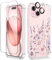 GVIEWIN Case Compatible with iPhone 15 Plus 6.7 2023,with Screen Protector+Camera Lens Protector,Non-yellow Flower Clear TPU Slim Shockproof Anti-Scratch Protective Cover (Floratopia/Colorful)