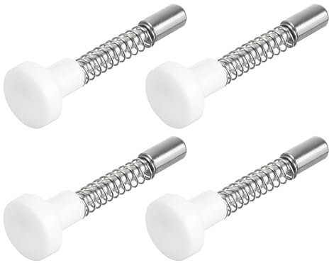 QUARKZMAN Chiusure a Spillo, 6x45mm/0,24x1,77 Pollici Perno a Molla con Chiusura a Pistone Bullone a Spillo a Molla in Acciaio per Mobili Porta Letto, 4pz