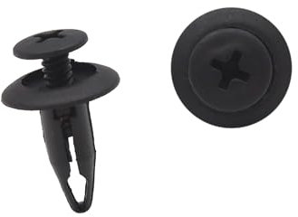 A ABSOPRO Remaches de Plástico para Automóviles 6mm Tira De Sellado Clip De Parachoques Negro (Juego de 20)