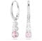 Swarovski Attract Trilogy Drop-Ohrhänger, Rosane, Rhodinierte Ohrringe mit Strahlenden Swarovski Kristallen im Rundschliff