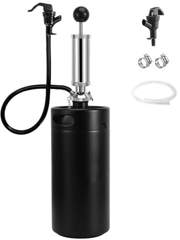Mini jarra de barril de 128 onzas con sistema de grifo de cerveza, bomba de grifo de barril de 3.6 L, bomba de mano presurizada, dispensador de cerveza de barril para fiestas de picnic caseras