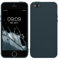 kwmobile Hülle kompatibel mit Apple iPhone SE (1.Gen 2016) / iPhone 5 / iPhone 5S Hülle - weiches TPU Silikon Case - Cover geeignet für kabelloses Laden - Dunkler Schiefer