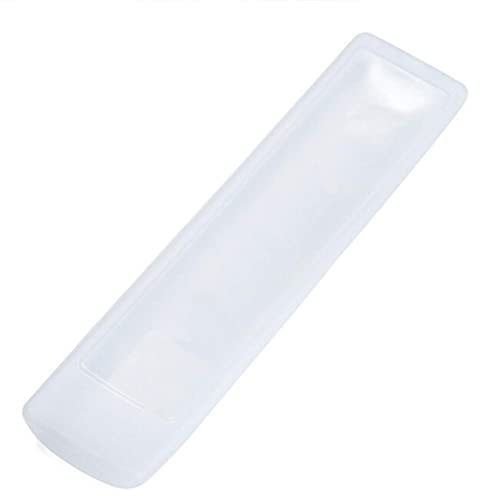 Funda Protectora de Silicona para Mando a Distancia - Compatible con TV y Aire Acondicionado, Impermeable Transparente 18,5x5 cm