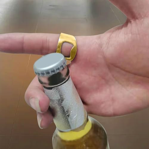 Waiter Bottle Opener Ring,Ring Bottle Opener - Titanium Steel Waiter Ring | Stylish Portable Beer Bottle Opener,Finger Bottle Opener with Herram