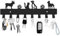 GTK Key Hooks with 8 Hooks Wall Mounted, Key Holder for Wall Decor, Dog Key Holder for Entryway, Self Adhesive Cat Key Rack for Living Room