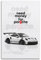 Weißes Rennwagen-Poster 911 GT3 RS Sportwagen, dekoratives Gemälde, Leinwand, Kunstbild, 30 x 45 cm