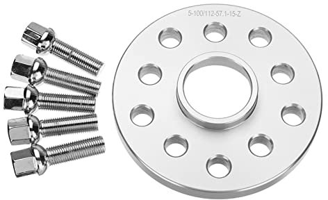 DEMULAX 2 4-teiliger 15-mm-Rad-Distanzadapter 57,1 mm PCD 5x100 5x112, for, A3 A4 S4, for VW, for Golf, for Jetta, CC, for EOS, for Tiguan, Spurverbreiterungen für Automobile(4pcs)