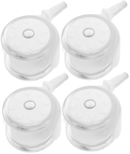 TOBBOMEY 4 Stück Ersatzräder Für Kinderwagen Austausch Der Räder des Bob-kinderwagens Trend Ersatzrad Stuhlräder Grau -Trend-Kinderwagen Räder Anschrauben Möbelräder Weiß Plastik