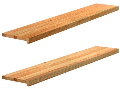 vidaXL Fensterbänke 2 Stk. Hellbraun 140x25x2 cm Massivholz Eiche, Fensterbrett, Holz Treppenstufe, Holz Fensterbrett, Fensterbank Eichenholz