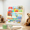 COSYLAND 6-Tier Kids' Bookshelf - Toddler Book Display Shelves for Classrooms, Playrooms, and Nursery - Wooden Bookshelf for Kids' Rooms (29.52 Inches, Pine Yellow)