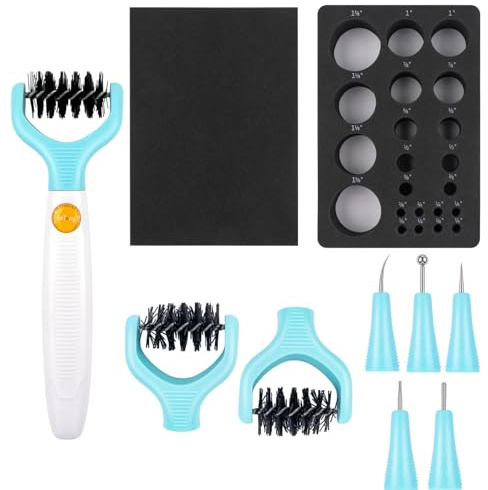 BAOFALI 11 Pcs/Set Paper Flower Shaping Making Tool Set; All-In-One Paper Sculpting Tool Kit & Die Brush; Flower Mold Tray; Paper Blossom Tools for Creating Dimensional Flowers; Die Cleaning Tool