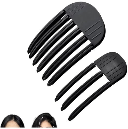 Lot de 2 Pinces À Cheveux Volumisantes, Clip de volume pour la ligne des cheveux, Pinces Volumisantes pour les Racines, Pinces à cheveux unisexes pour homme et femme (noir)