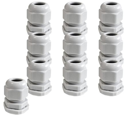 Passacavi M20, 10 pezzi in nylon regolabile, IP68, impermeabile, passacavi per esterni da giardino, scatola di derivazione