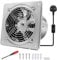 FanGoFast 150mm Kitchen Exhaust Fan 525m³/h Metal Bathroom Fan with UK Plug Low Noise Stainless Steel Ventilation Fan for Warehouse Home Bathroom Garage (Silver, 150mm)