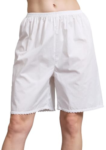 BEAUTELICATE Donna Pantaloncini Sottoveste con Pizzo Cotone Lungo Corto