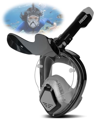 Boosteady Full Face Snorkel Mask for Adults Unisex with Foldable Sunglasses & Drinkable &180° Panoramic Anti-Fog, Anti-leak Design Snorkel Mask Set Camera Mount-M
