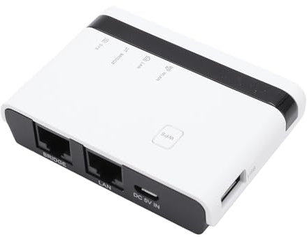 USB Print Server 10/100 Mbps, LAN Bridge Condividi Wireless Standalone Moder Server Server Server 4 Stampanti, per la Maggior Parte delle Stampanti 'interfaccia USB (Spina europea)