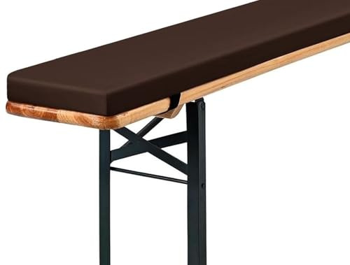 Holomaalahi Outdoor Bankauflage wetterfest 200x40x5cm Auflage für Indoor- und Outdoor-Stühle, hochdichter Schaumstoff, rutschfest, waschbarer Bezug, für Biertisch & Partyzeltgarnitur